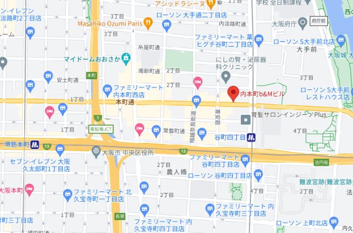 SKリーガル事務所地図